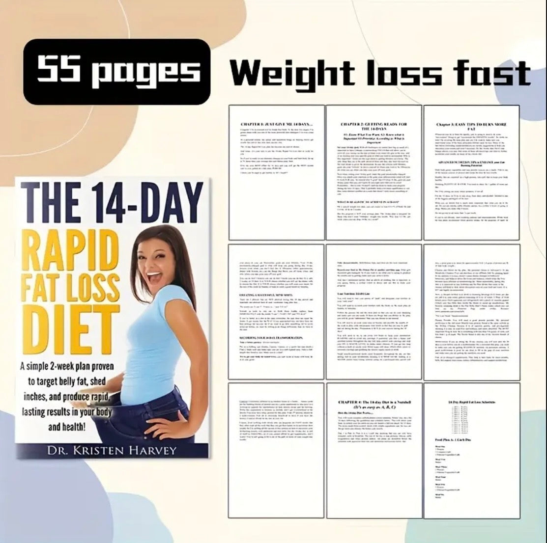 14-Day Rapid Fat Loss Planner- Simple 2-Week Weight Loss Journal to Track Meals, Workouts & Belly Fat Burn- Transform Your Body, Boost Energy& bBuild Healthy Habits for Long-Term Results