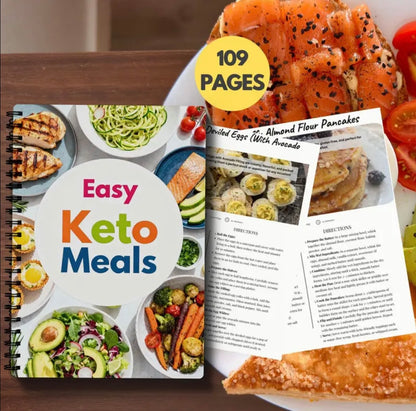 Keto Meal Planner - Easy Low-Carb Recipe Book with Weekly Tracking, High-Protein Meals & Clean Eating Guide for Weight Loss, Fat Burning