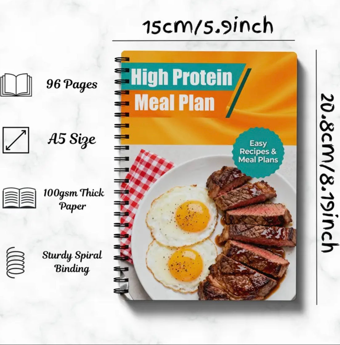 High-Protein Meal Plan Cookbook with Quick & Easy Protein-Rich Recipes for Weight Loss, Muscle Gain, Clean Eating & Meal Prep - Healthy Cooking Guide Suitable for Busy Adults, Beginners, Fitness & for families