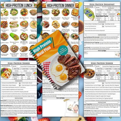 High-Protein Meal Plan Cookbook with Quick & Easy Protein-Rich Recipes for Weight Loss, Muscle Gain, Clean Eating & Meal Prep - Healthy Cooking Guide Suitable for Busy Adults, Beginners, Fitness & for families